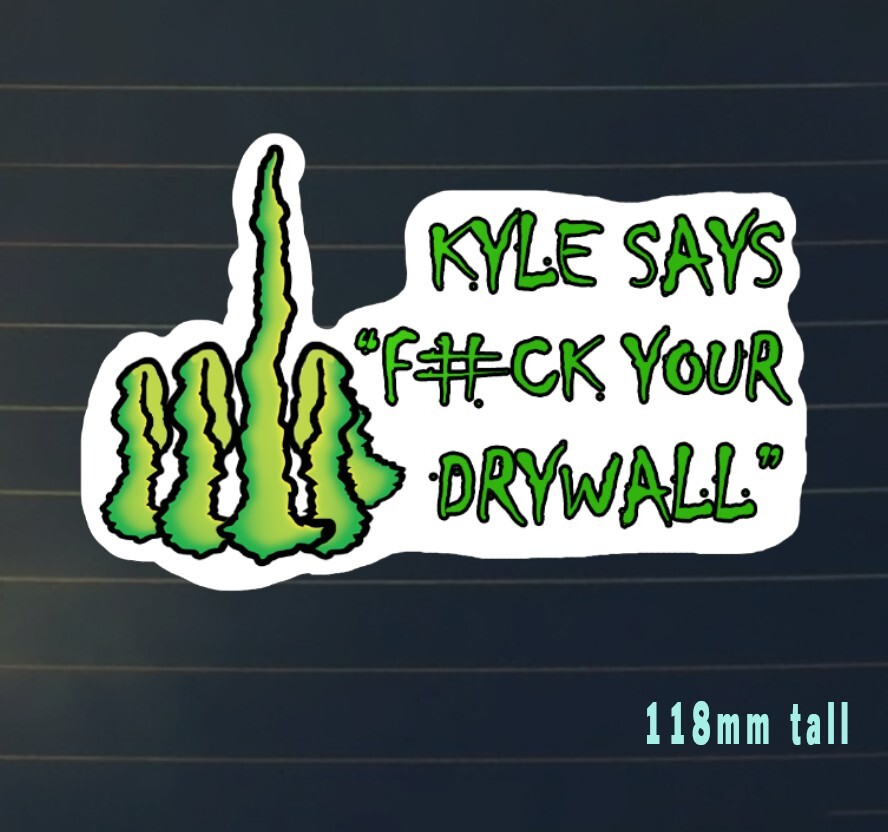 Monster energy kyle sticker Parody Vinyl Printed bumper funny redbull drywall