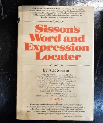 Sisson's Word and Expression Locator  1968 Dictionary in Reverse HC 8th Printing