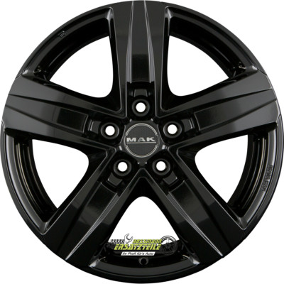 Mak Stone 5 gloss black 7x17 ET55 - LK5/120 ML65.1 Felge Alu