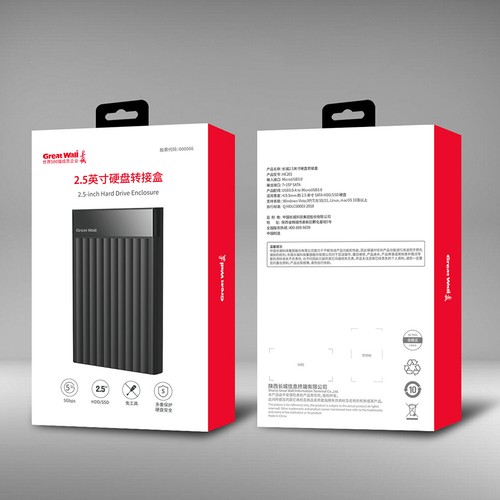 2.5inch SATA To USB 3.0 External HDD Enclosure 5Gbps Black for 7mm/9.5mm SSD HDD - Picture 10 of 11