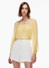 NWT Wilfred Alana Hip Blouse Wheat Yellow Small