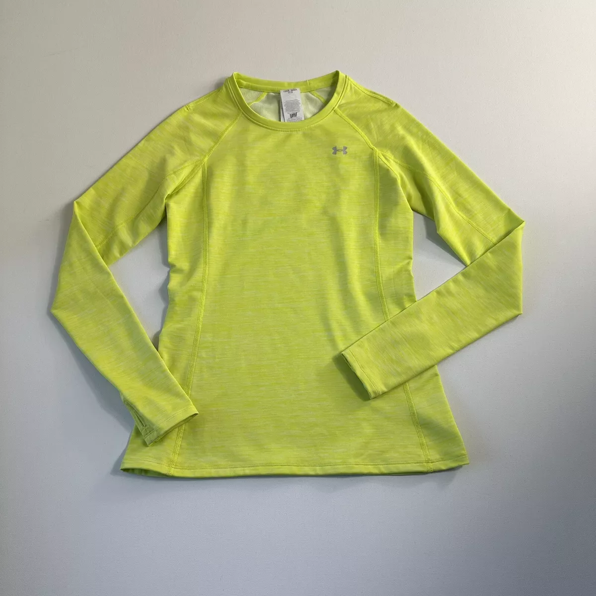 Under Armour Coldgear Base Layer Long Sleeve Crew Neck Yellow Women's Size  M