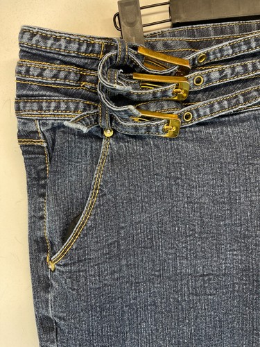 Elite Jeans - Womens Size 19/20 - Blue - 3 Gold Buckles - Flare (3231) - Picture 5 of 21