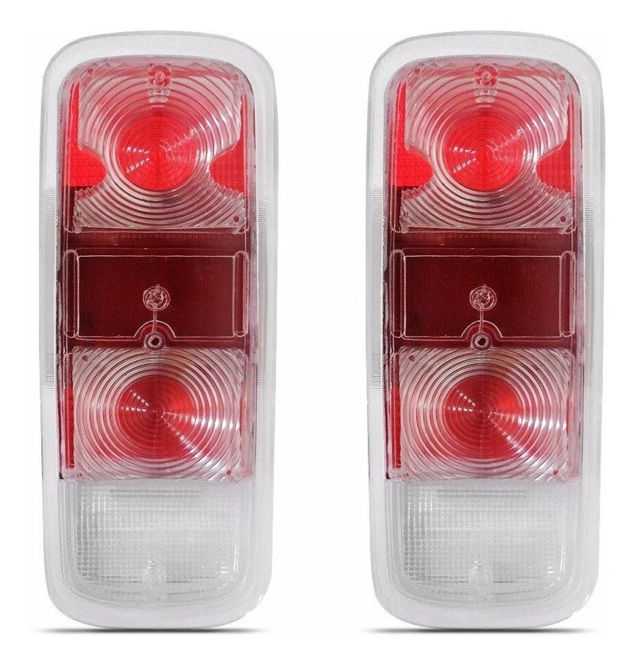 Par de lentes rojas luz trasera ventana bahía bus vw t2 transporter 2 piezas 1972-1979 Foto 4 de 4