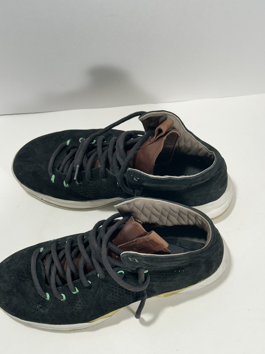 Nike LEBRON X 10 EXT QS BLACK SUEDE GREEN WHITE 607078-001 