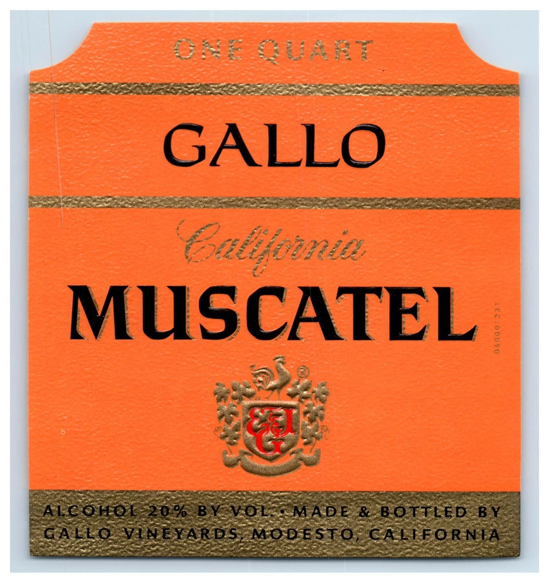 1950 s 70 s Gallo Muscatel California Wine Label Original S58E eBay