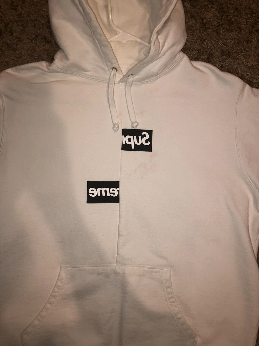 Split box logo hoodie sale