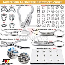 Kofferdam Endodontie Brewer Klammern Lochzange Ainsworth Ivory Zahnzange Dental