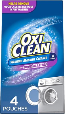 OxiClean Washing Machine Cleaner with Odor Blasters, 4 Count. FREE SHIPPING