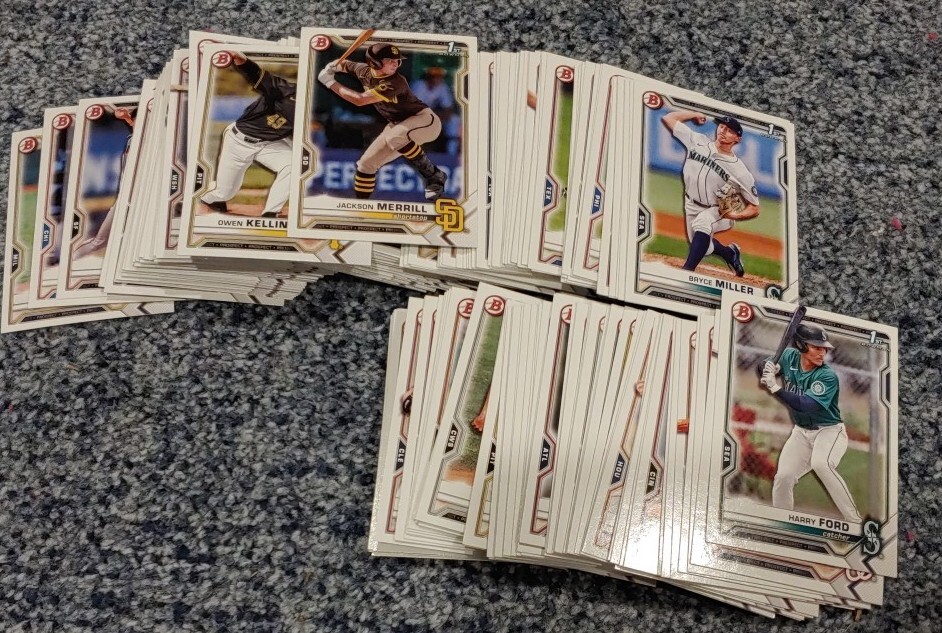 2021 Bowman Draft Paper Complete Set BD1-BD200 200 Cards Merrill Jobe Rookie Prospects