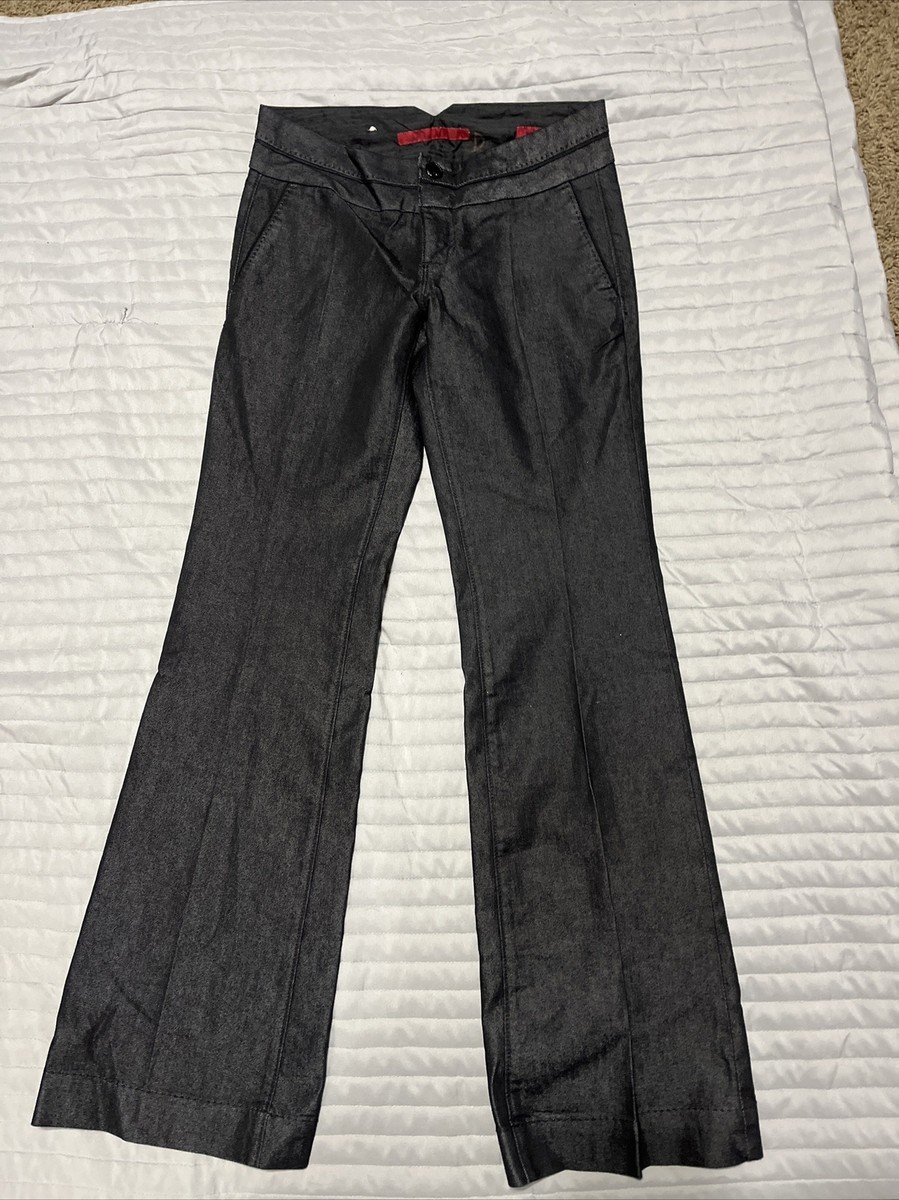 BANANA REPUBLIC WOMEN BLACK DENIM WIDE FLARE JEANS ORG $70 BANANA REPUBLIC WOMEN BLACK DENIM WIDE FLARE JEANS ORG $70