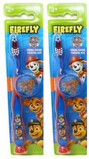 LOT of 2 NEW Paw Patrol Blue Firefly Toothbrush Kits Blue Hologram Cap Kids 3 