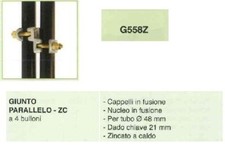 CANTIERE EDILE PONTEGGIO Attrezzatura GIUNTO PARALLELO  a 4/bulloni  ART. G558Z