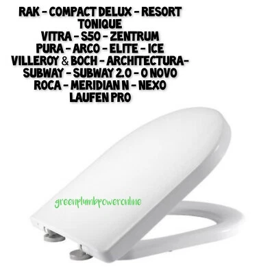 TAVISTOCK Soft Close Seat Replacement Imex Villeroy & Boch Roca Pura Laufen Rak Vitra
