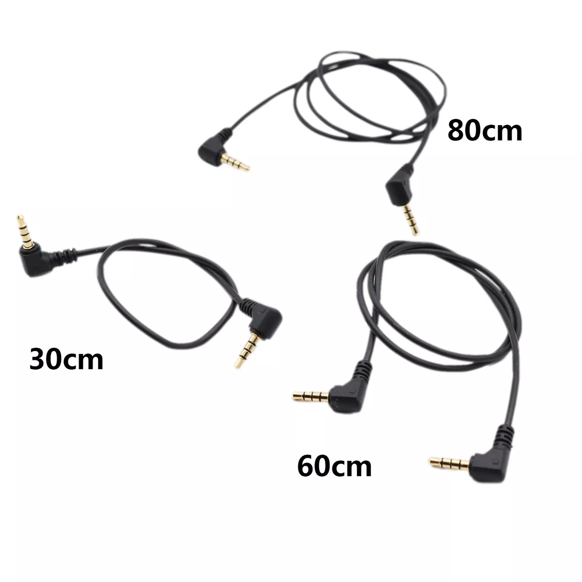 10pcs 3.5mm TRRS 4 Pole 90 Male Angled to 3 Ring Male Angle Audio