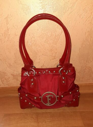 Gianfranco Ferre Milano Shoulder Mid Red Bag Top Handle Leather - Picture 1 of 10