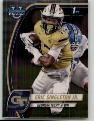 2024 Bowman Chrome University Eric Singleton Jr. #71 Georgia Tech Yellow Jackets