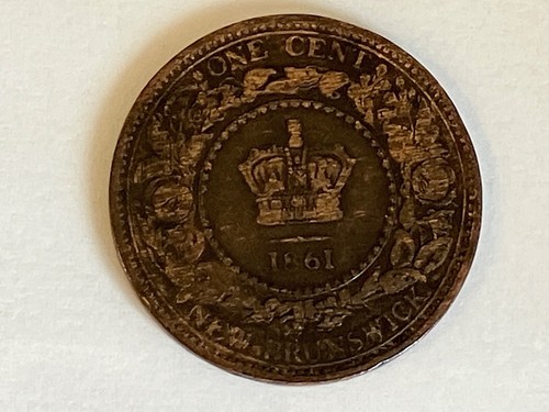 1861 Canada New Brunswick One Cent Coin