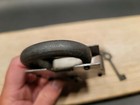 Antique Vintage Style Cast Iron Steel Heart Bridge Padlock Lock & Key  — photo 7