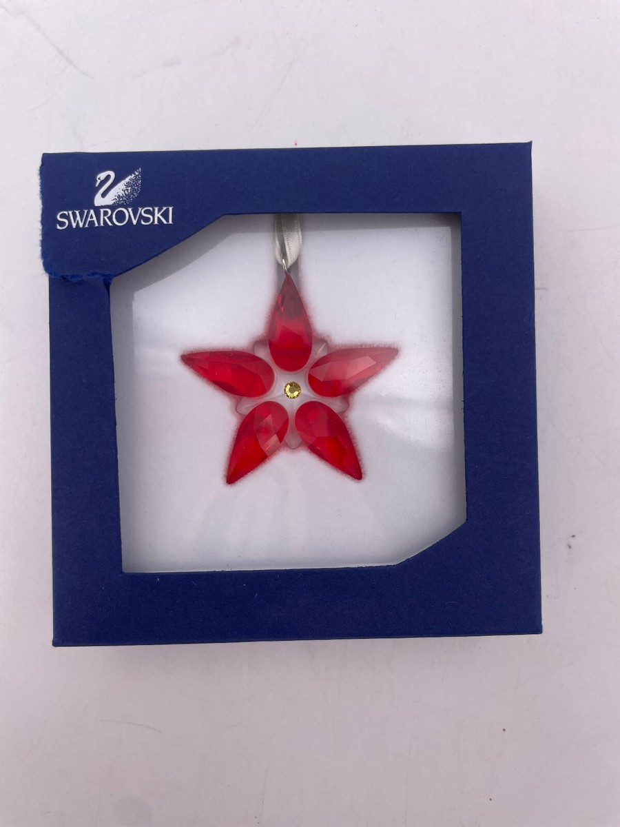 Swarovski Crystal -Swarovski Poinsettia Ornament-(1.5