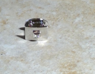 Dolan Bullock wedding formal  sterling silver diamond  Cuff Links  STUDs only US