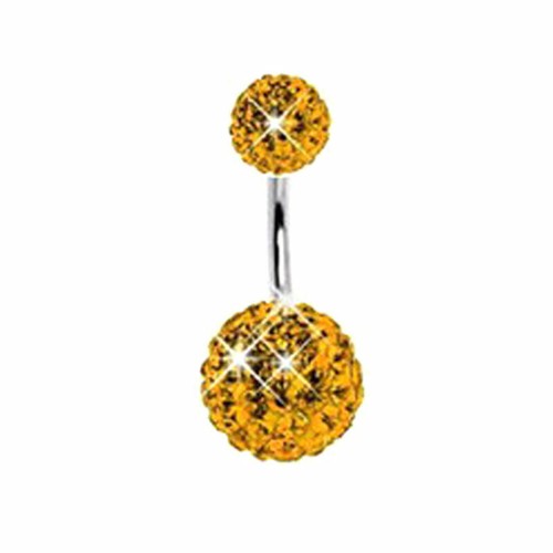Surgical Steel Navel Belly Button Ring Barbell Rhinestone Crystal Heart Pierce * - Picture 24 of 32