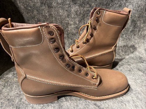 Foot So Port Men’s Boots. Tan 9.5 AA W01137 Made In USA. Leather w/ Vibram Soles - Picture 5 of 18