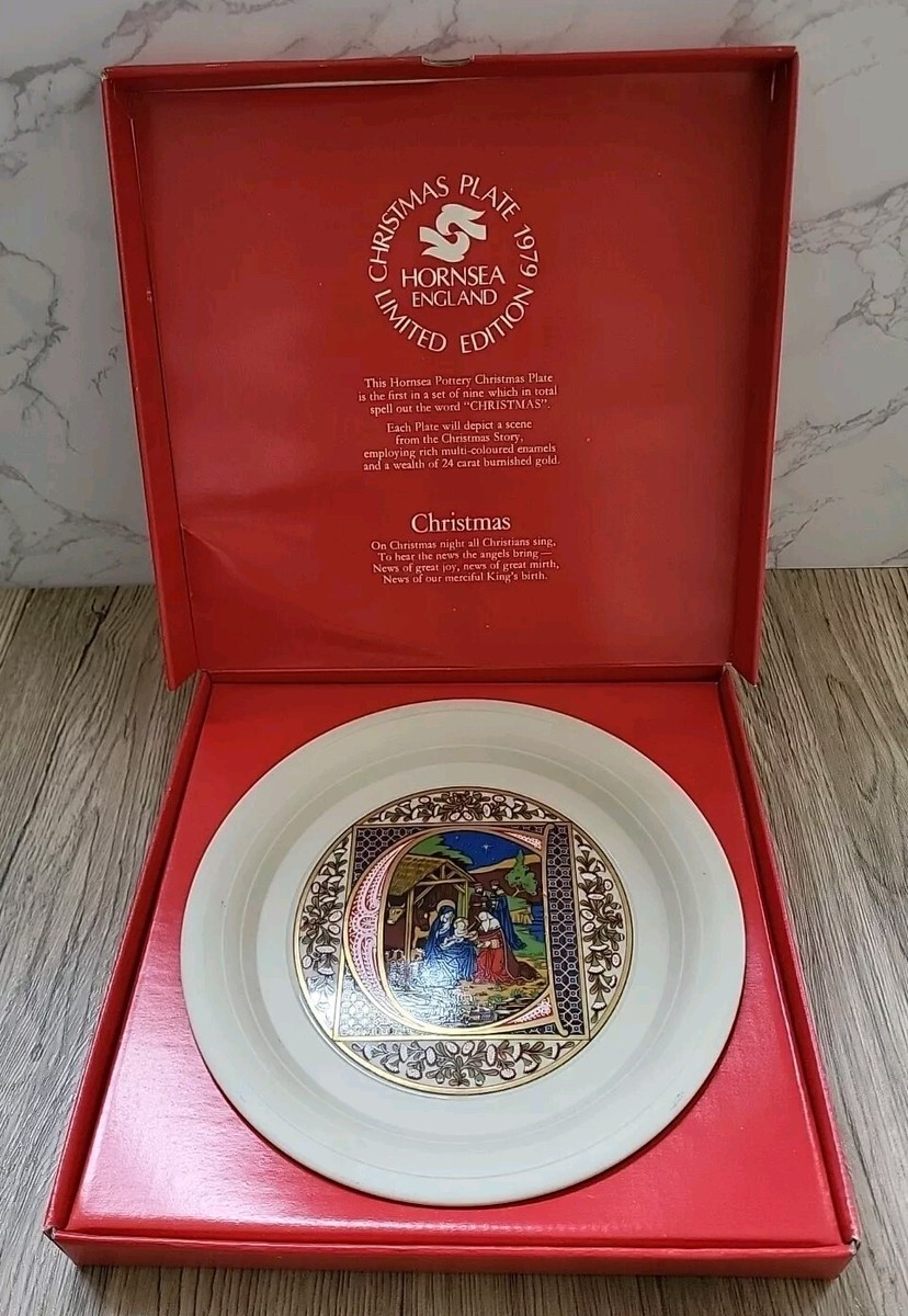 Hornsea Christmas Plate 1979 Ltd Edition Boxed Ceramic Enameled 24