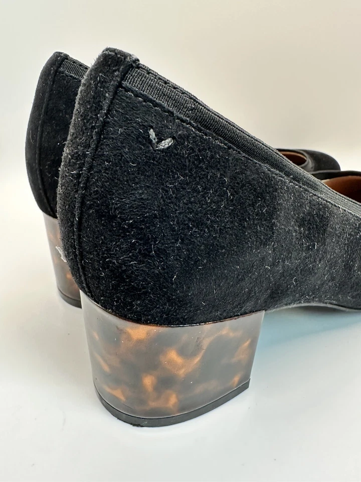 Vionic Womens Sz 8 Natalie Pump Black Suede Tortoise Shell Heel Dress Shoes EUC! - Image 3 of 4