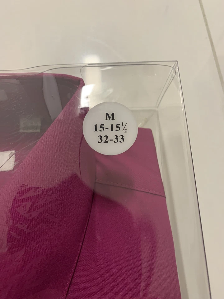 Camisa de Vestir ADOLFO Fucsia + Corbata + Pañuelo Único Talla 15 1/2 32-33 Foto 3 de 4