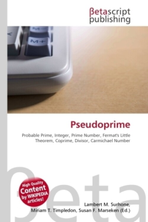 Lambert M. Surhone (u. A.) | Pseudoprime | Taschenbuch | Englisch