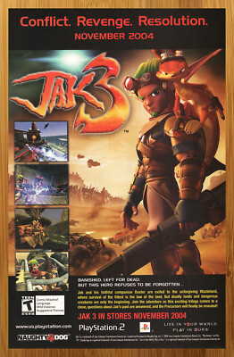 2004 Jak III 3 PS2 Playstation 2 Print Ad/Poster Official Jak
