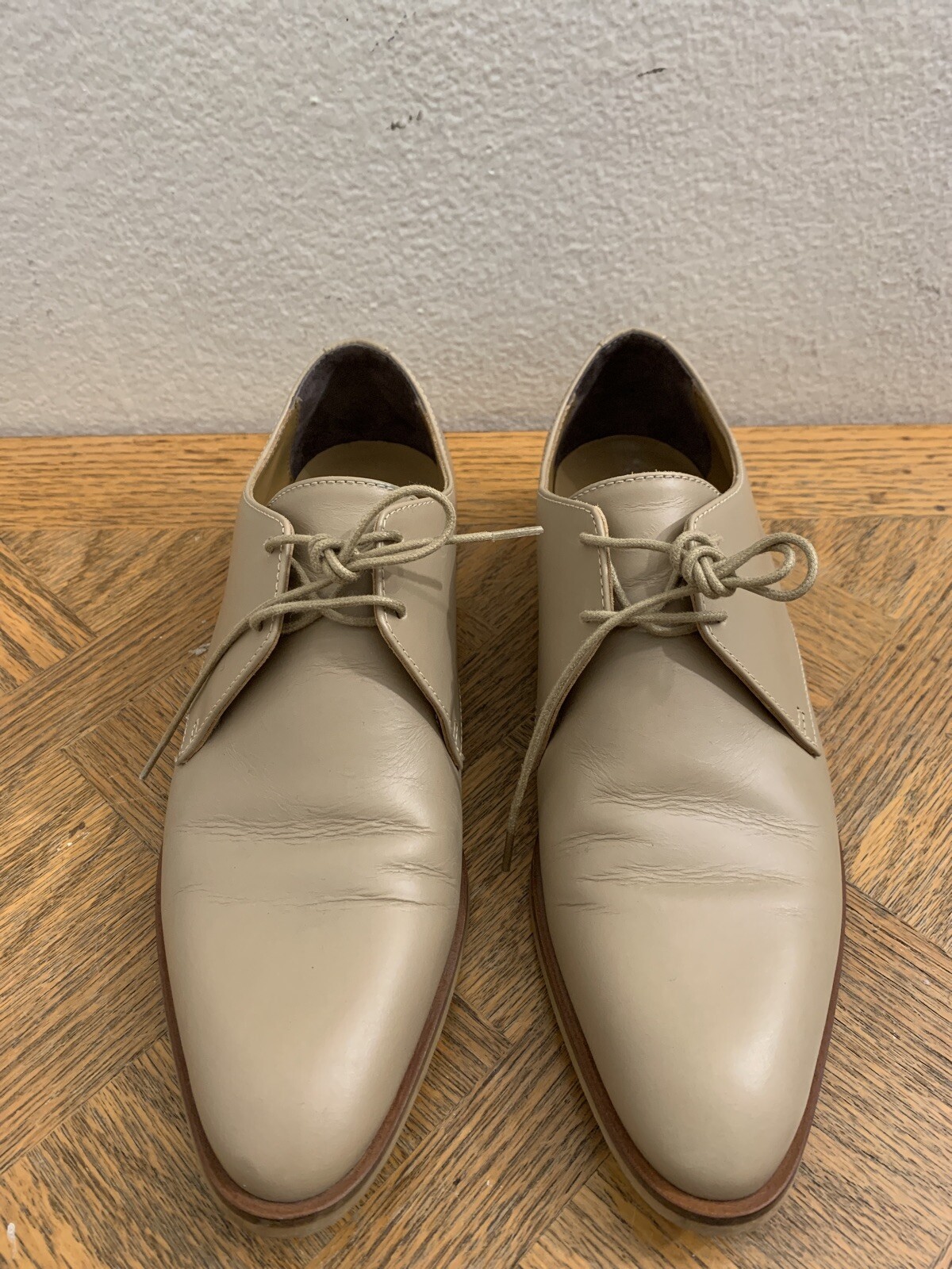 Everlane Italian Leather The Modern Oxford Shoes Blush Lace Up Size