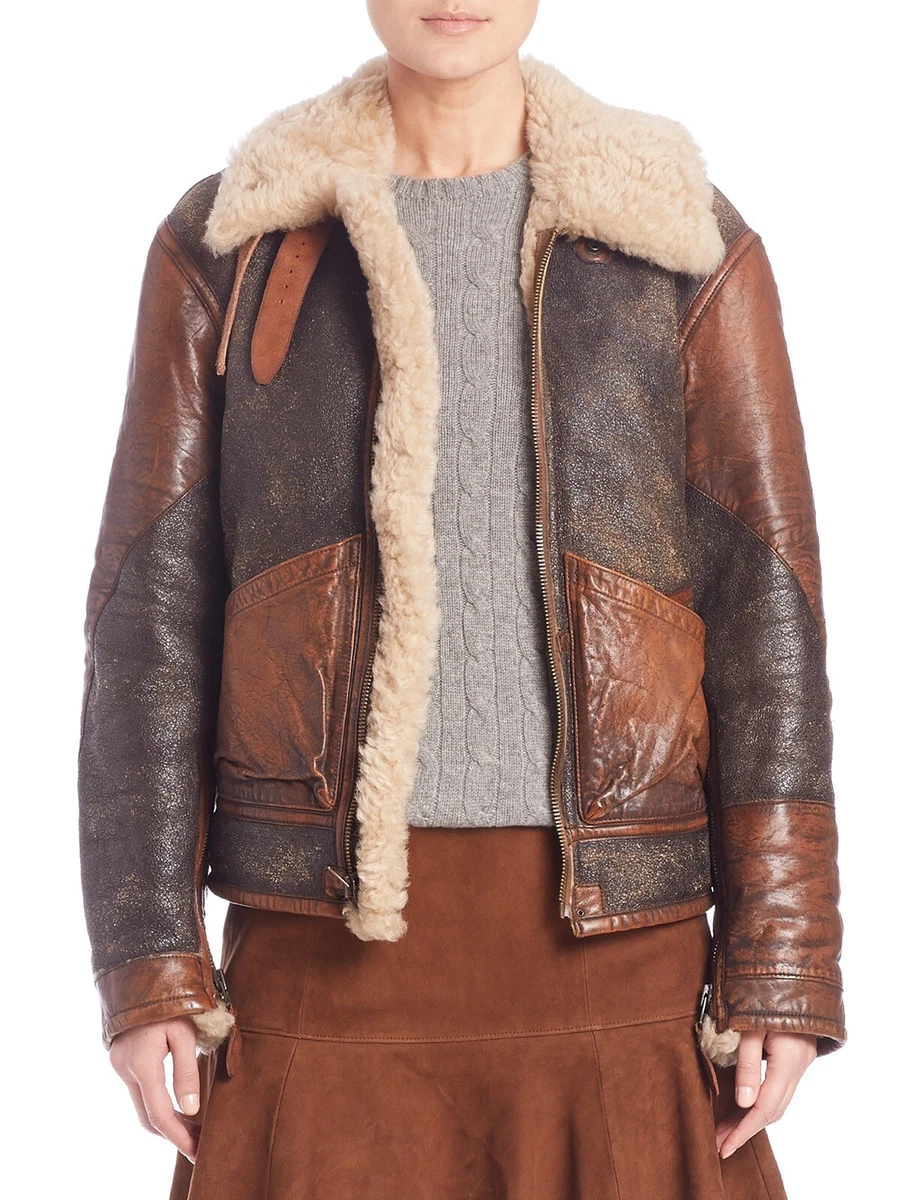 $2598 Polo Ralph Lauren X-Large Shearling Bomber Jacket RRL