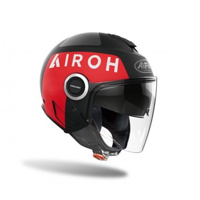 Jet Helm Airoh Helios MSMCXSSLXLXXL Schwarz, Rot Oben
