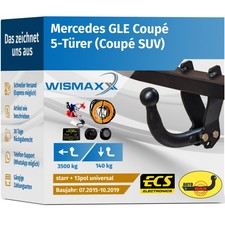 ANH&Auml;NGERKUPPLUNG starr f&uuml;r Mercedes GLE Coup&eacute; 15-19 +13polig E-Satz ABE