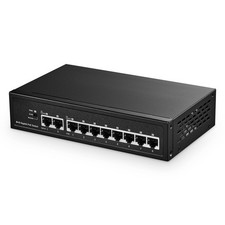 10 Port Gigabit POE Switch, 8 POE Ports 1000Mbps, 2 Gigabit Uplink, IEEE802....