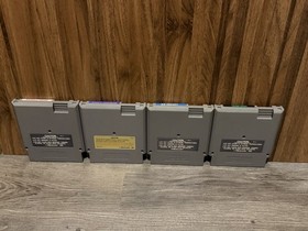 Nintendo NES 4-Game Lot - Tecmo Bowl, Ice Hockey, Turbo Racing, Family Feud