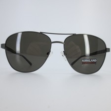 Kirkland Signature M50 Satin Gunmetal Polarized Aviator Sunglasses 59-16-145