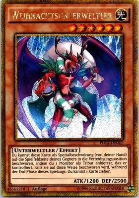 Weihnachtserzunterweltler Gold Secret Rare PGL2-021 MP Yugioh