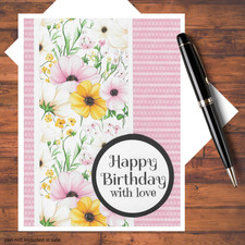 Pretty Delicate Flowers Handmade Card Kit: Set of 6 Blank A2 Greeting Cards