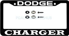 License Plate Frame Stainless Steel Vinyl Letters For Doge Charger