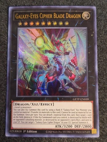 Yugioh Galaxy-Eyes Cipher Blade Dragon GFTP-EN059 Ultra Rare 1st Ed NM