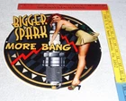 VINTAGE BIGGER SPARK MORE BANG WOMAN 👩 & PLUG 12" METAL BIG GASOLINE & OIL SIGN