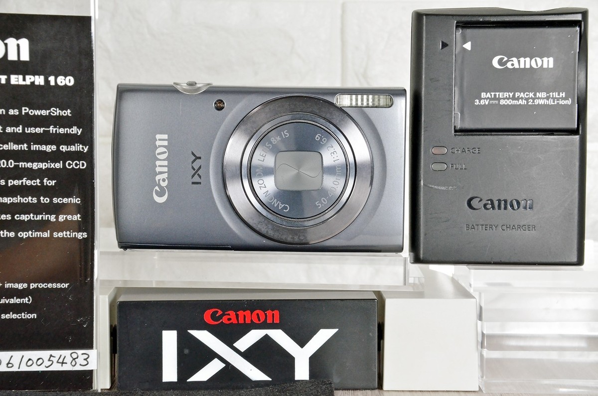 Canon IXY 160 PowerShot ELPH 160 Gray 20.0MP Digital Camera