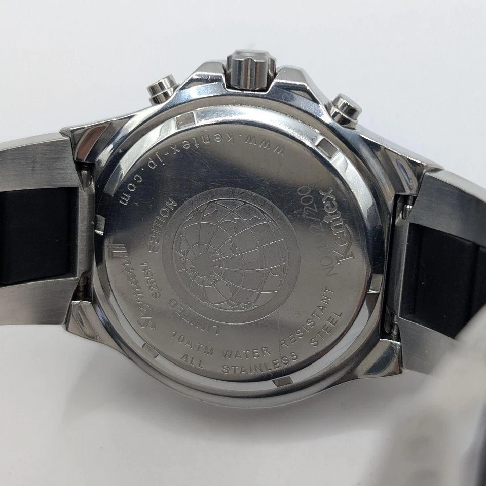 Reloj de cuarzo Kentex Skyman III S295M para hombre GMT función de alarma probado raro Foto 4 de 4