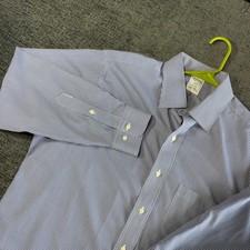 Brooks Brothers Dress Shirt 16.5 2/3 Regent Fit Non-Iron Gingham Blue White