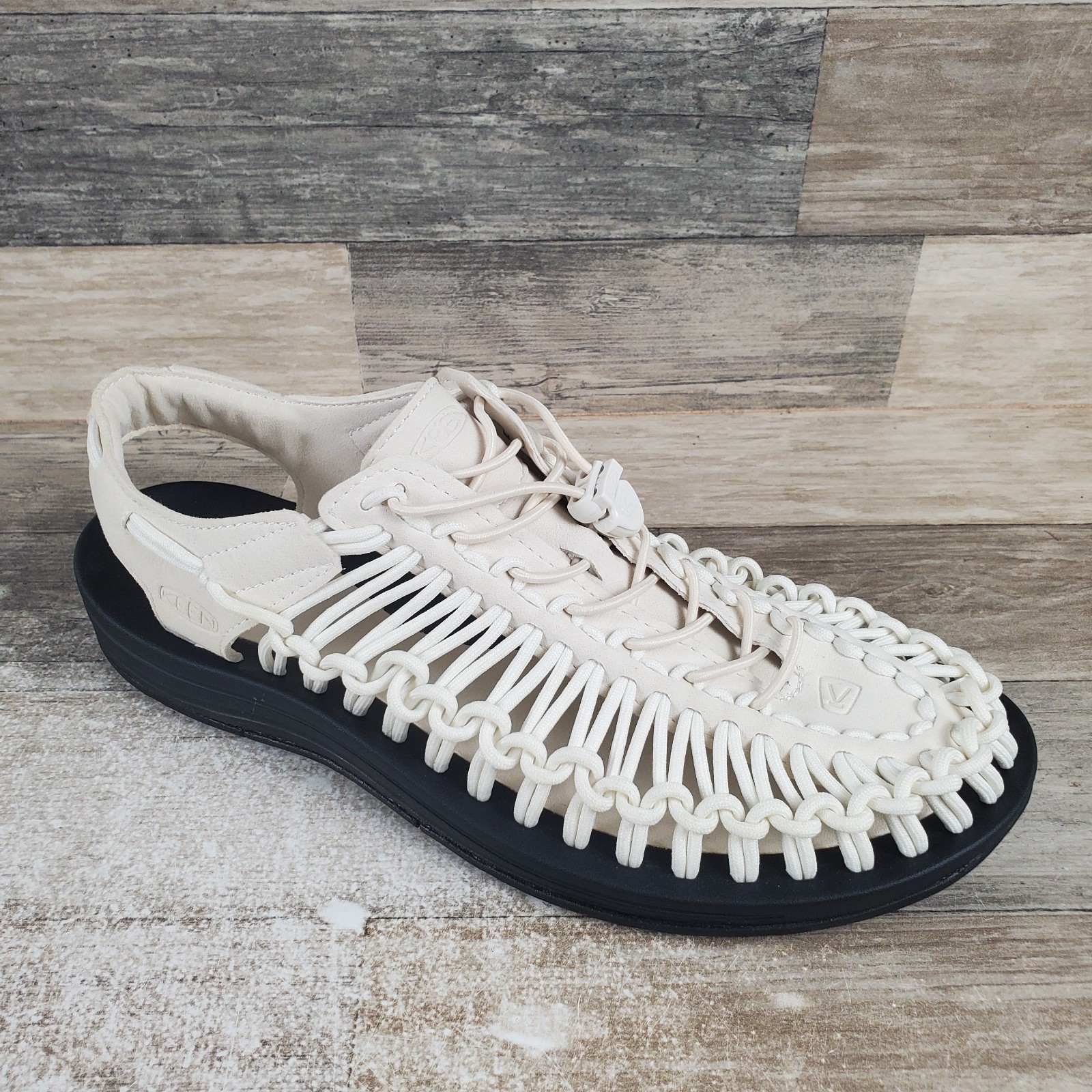 Sandali uomo Keen Uneek taglia 11 5 betulla nero punta tonda piede slingback