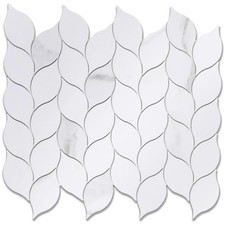 10-Sheet Peel and Stick Backsplash Tile for Kitchen, Self-Adhesive Mosaic Glo...
