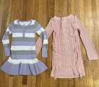 Girls Sz 8 Sweater Dresses Girls GAP (knit)  & Justice (striped) — photo 1